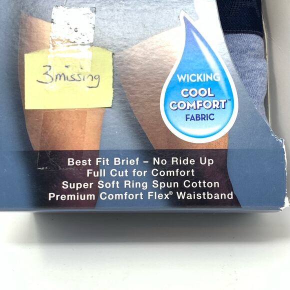 Men's Hanes Premium Original Fit Tagless Briefs 3 Pack S/P 28-30" - Picture 5 of 7